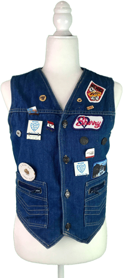 Vintage 70s/80s Denim Biker Vest