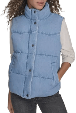 Levi's Women's Western Denim Puffer Vest