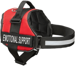 Emotional Support Vest Harness With Reflective Straps Large Red