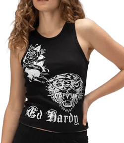 Ed Hardy Tiger Flower Tank Top