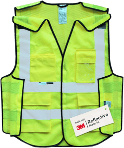 Salzmann Multi-Pocket Safety Vest - High Visibility 5-Point-Breakaway Vest - Made with 3M Reflective Material Large-X-Large Yellow