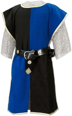Medieval Black,blue Knight Tunic Surcoat