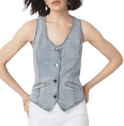 White House Black Market Women's Denim Vest
