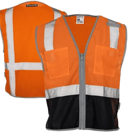 Custom DOME75 Dynamic Series DV1222 Hi Vis Class 2 Black Bottom Viz-Cool Safety Vest-HiVis HiVis Supply