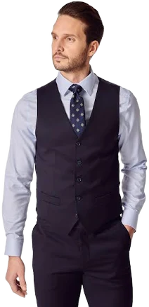 Hawes & Curtis Men's Tailored Fit Italian Wool Vest