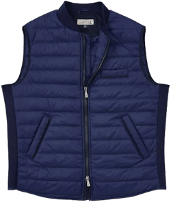 Westport Men's Big & Tall Baseball Collar Quilted Puffer Vest