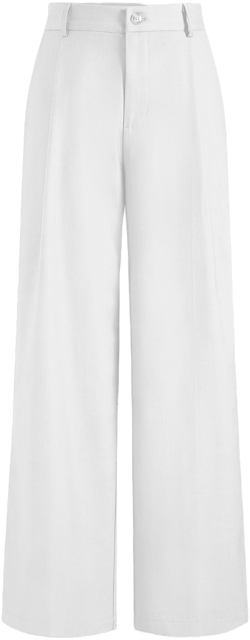 CIDER Women's Woven Solid Straight Leg High Waist Lightweight Breathable Office Trousers