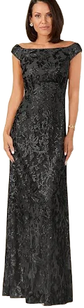 Azazie A-Line/Princess Off-The-Shoulder Floor-Length Lace Mother of the