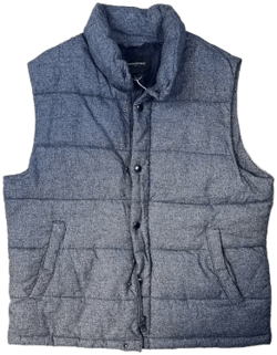 Banana Republic Men's Zip & Snap Up Sleeveless Quilted Vest