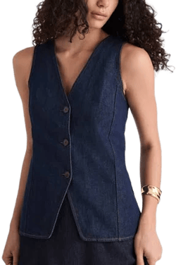 Madewell Women's Denim Cutaway Vest