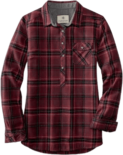 Legendary Whitetails Women's Firelight Popover Flannel Tunic Top