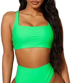 Fashion Nova Women's Maui Mix and Match Tank Bikini Top