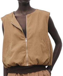 MANGO Women's Puffer Denim Vest