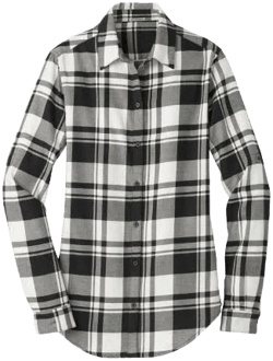 Port Authority Ladies Plaid Flannel Tunic Shirt