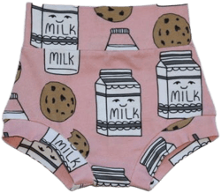 Milk and Cookies Bummies - Baby Shorts - Toddler Shorts - Summer Shorts - Girls High Waisted Shorts