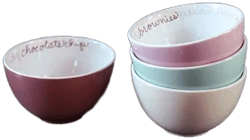Set of 4 Pastel Ice Cream Bowls