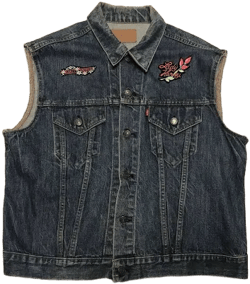Harley Davidson Biker Motorcycle Denim Vest
