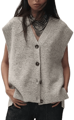 Anthropologie Button-Front Sweater Vest