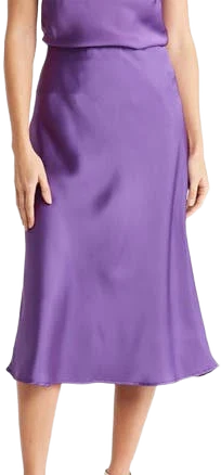 Renee C. Women's Satin Midi Skirt