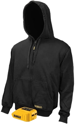 DEWALT Men's Black Heated Hoodie DCHJ067B