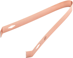 Restaurantware-6.3 Inch x 2.5 Inch Ice Tongs, 1 Small Ice Bucket Tongs - With Claw Grip Teeth, Ergonomic Grip, Copper Plated Stainless Steel Tongs For Ice Buckets, For Bars, Buckets, Or Serving Copper-plated
