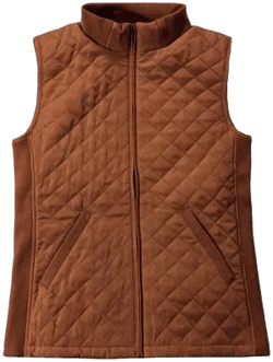Bienzoe Women Casual Quilted Sleeveless Light Weight Vest Stretch Rib