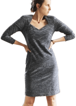 Vintage 90s Metallic Silver Cocktail Dress
