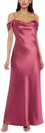 Premier Amour Off The Shoulder Short Sleeve Evening Gown