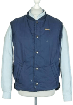 -barbour Waistcoat Quilted Navy Blue Warm Shooting Vest Gilet Liner