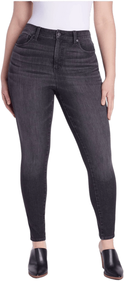 Time and Tru Women's High Rise Curvy Skinny Jeans