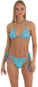 Sequin Mesh Bikini Set