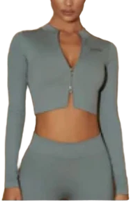 Bo and Tee Long Sleeve Crop Top