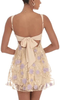 Fit and Flare Embroidered Floral Dress