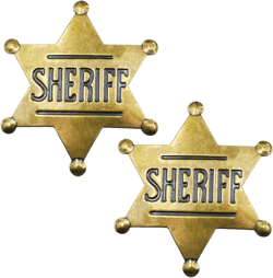 Metal Sheriff Badges for Kids, Girls & Adults - Western Police Vest Badge, Cowboy Party Decoration 2