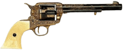 Colt 45 Peacemaker Engraved Model Non Firing Revolver Replica
