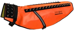 Coyotevest Dog Harness Protection Vest, Reflective Dog Accessories with Spikes, Proudly Made in America (Large, Fluorescent Orange)