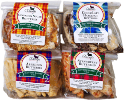 Ackroyd's Bakery 1 Dozen Aberdeen Butteries Variety Pack - Traditional, Chocolate Hazelnut, Cinnamon Sugar, Strawberry - Scottish Croissants, Rowies