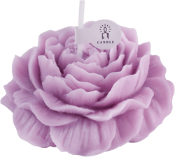 Aromatherapy Candles for Festive Giftsd 1 Pc Purple Peony Flower Shape Single-Wick Vanilla Candles with Lavender Fragrance Natural Soy Scented Candles for Mother's Day Gifts, 6