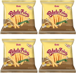 Oishi Baked Potato Fries 4 Pack (Plain Salted)
