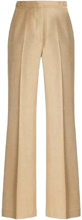 Gabriela Hearst Women's Vesta Mid-Rise Buckle-Waist Wide-Leg