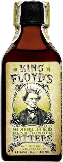 King Floyd's, Artisanal Scorched Pear & Ginger Bitters, Hand Crafted, Made from the Torched Carmalized Pears, Unique Bitters for a Unique Cocktail, 100ml, Bar Provisions, Bitters for Cocktails Scorched Pear Ginger Bitters