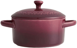 World Market Mini Ombre Ceramic Floral Cocotte
