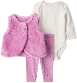 Carter's Baby Girls' 3-Piece Cotton Vest Set