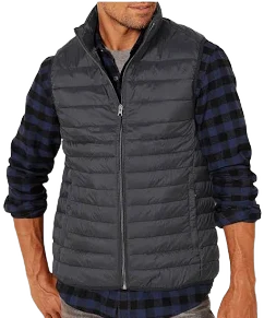 Amazon Essentials Men's Lightweight Packable Water-Resistant Vest