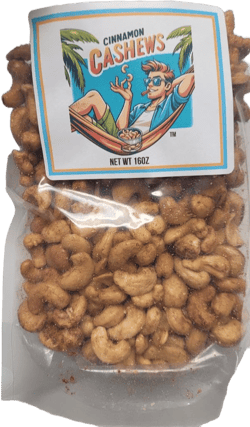 Cinnamon Sugar Cashews Gourmet Snack Indulgence Dive into the sweet and savory world of our Cinnamon Sugar Cashews, where premium quality meets delectable flavor. Each cashew is carefully selected, ensuring only the finest nuts make it into your pack. Lightly roasted to perfection, these cashews are then coated in a heavenly blend of aromatic cinnamon and sparkling sugar, promising a crunchy, sweet, and slightly spicy experience with every bite. Product Features: Premium Quality Cashews: Handpicked for their size, freshness, and flavor, our cashews offer a rich, buttery taste that's irresistibly smooth. Perfectly Balanced Flavor: A delightful mix of warm cinnamon and sweet sugar envelops each nut, creating a harmonious taste that's not too overpowering but pleasantly present. Healthy & Nutritious: Cashews are a great source of healthy fats, proteins, and fiber, making them a nutritious snack option that doesn't compromise on flavor. Versatile Snack: Perfect for snacking straight out of the bag, adding a sweet crunch to your morning oatmeal, or giving a delightful twist to your baking and cooking projects. Convenient Packaging: Comes in a resealable bag to ensure freshness, making it easy to take your favorite snack wherever you go – be it work, school, or on your next adventure. No Artificial Ingredients: Made with all-natural ingredients, our Cinnamon Sugar Cashews are free from artificial colors, flavors, or preservatives. Serving Suggestions: Enjoy them as a mid-day snack, pair them with your favorite coffee or tea for a relaxing break, or use them to add a crunchy, sweet element to salads and desserts. Their unique flavor also makes them a great gift for nut lovers and snack enthusiasts alike. Customer Satisfaction Guaranteed: We take pride in our Cinnamon Sugar Cashews and stand behind their quality. If for any reason you're not completely satisfied, please reach out to us for a full refund or replacement.