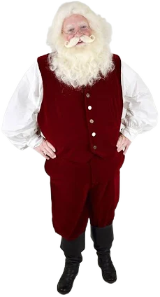 Santa Velvet Vest with Buttons