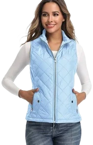 Art3d Women's Vests Zip up Quilted Padded Lightweight Vest for Women's