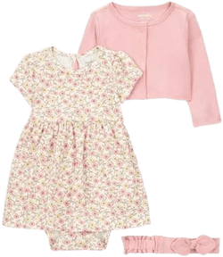 Carter's Baby Girl 3-Piece Dress Set