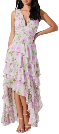 Astr The Label Women's Cytherea Floral-Print Ruffled Maxi Dress