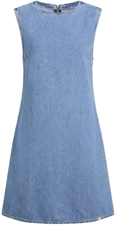 Calvin Klein Women's Sleeveless Cotton Denim Shift Dress